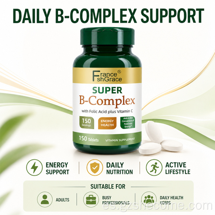 Shecome Super B Complex Tablets Apoyo al metabolismo energético